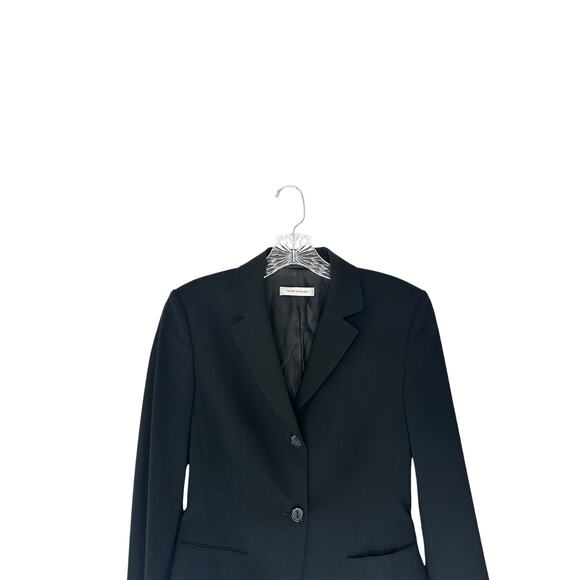 Rene Lezard Blazer XS Black‎ White Tuxedo Office Work Career Dressy Business - Picture 3 of 13